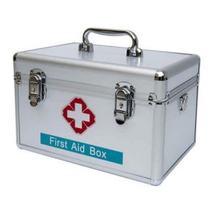 First Aid Box with Security Lock – Aluminum