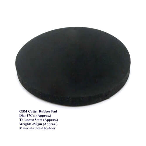 GSM Cutter Rubber Pad Round Black Color