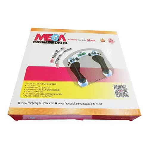 Mega Economy Bathroom Scale Full Glass 180Kg - Image 2
